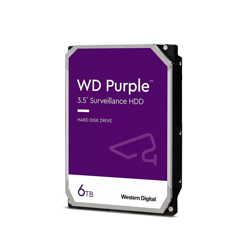 HARD DISK SATA III 6TB 256MB 5400RPM WD PURPLE SURVEILLANCE P/ DVR