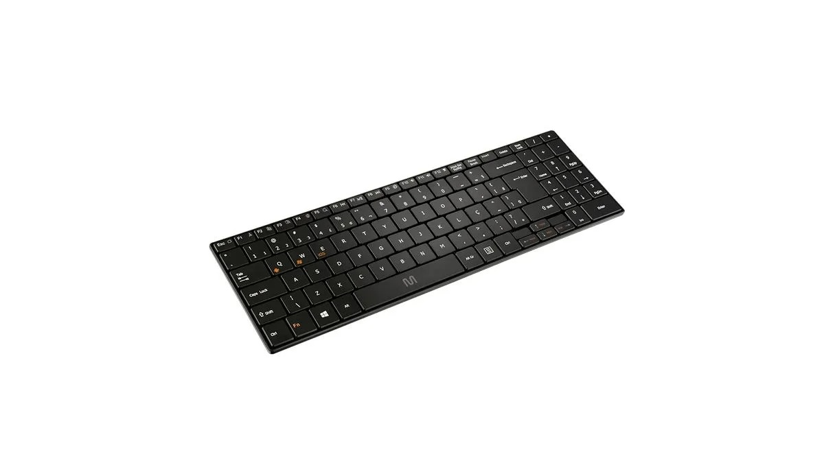TECLADO S/FIO MULTILASER TS300, SLIM, BLUETOOTH, MULTIMÍDIA, TECLAS SCISSOR, PRETO, TC220 (#)