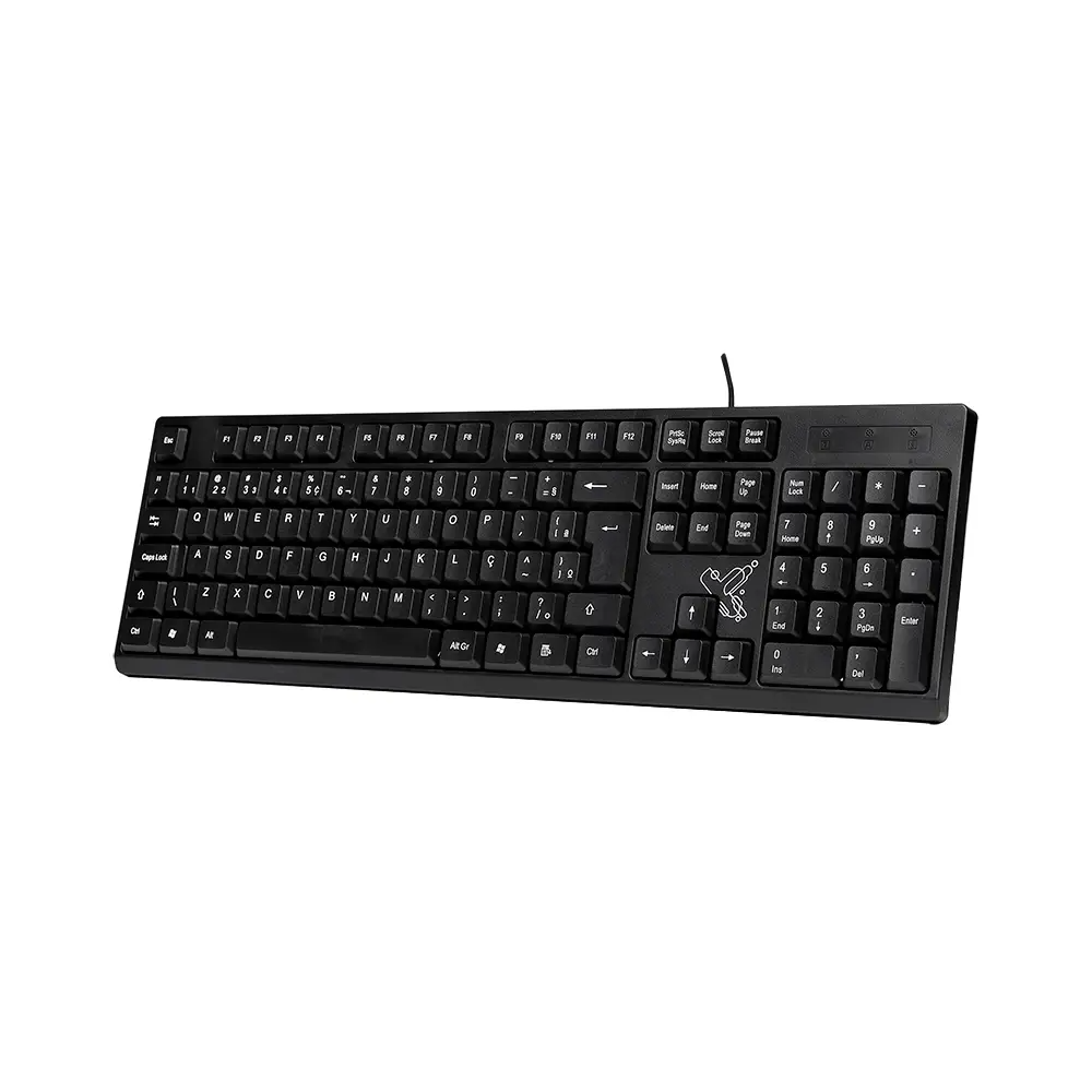 TECLADO COM FIO MAXPRINT UNIVERSITARIO, USB, CABO 1,35M, PADRÃO ABNT2, 60000140