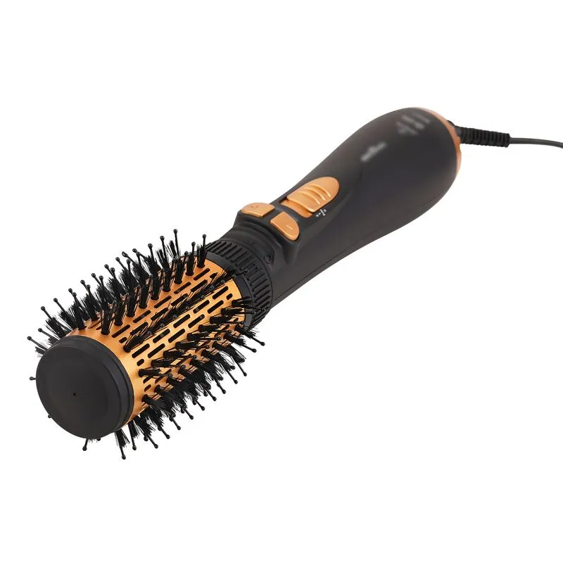 ESCOVA ROTATIVA SECADORA BRITÂNIA BER20PD COM 3 TEMPERATURAS BIVOLT – PRETA/DOURADA