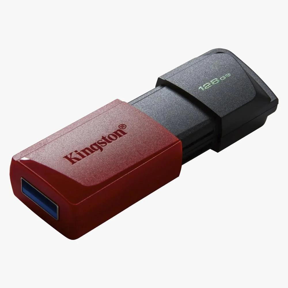 PEN DRIVE 128GB USB 3.2 DATA TRAVELER EXODIA PRETO/VERMELHO KINGSTON