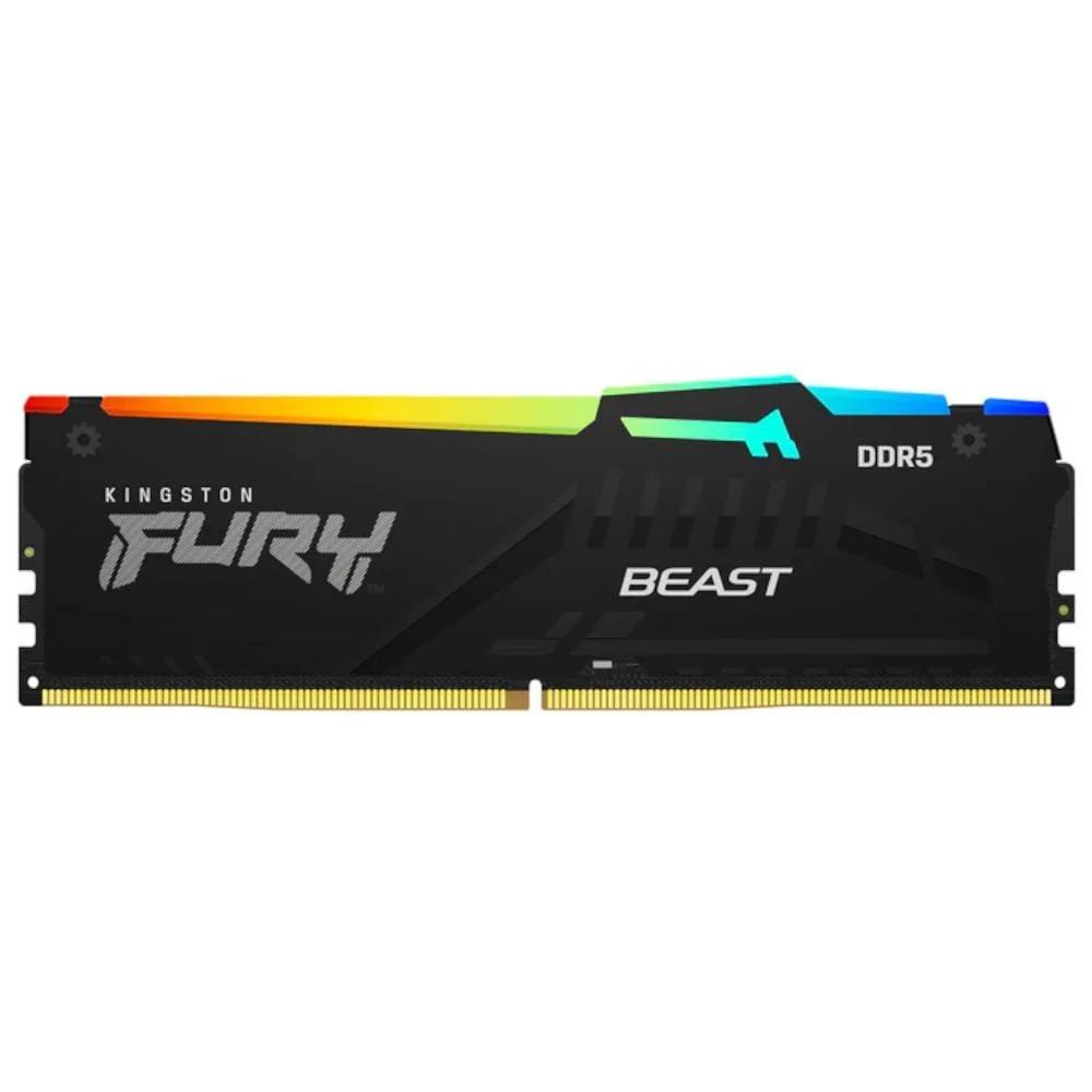 MEMORIA 32GB DDR5 5200MHZ KINGSTON FURY BEAST RGB P/ DESKTOP