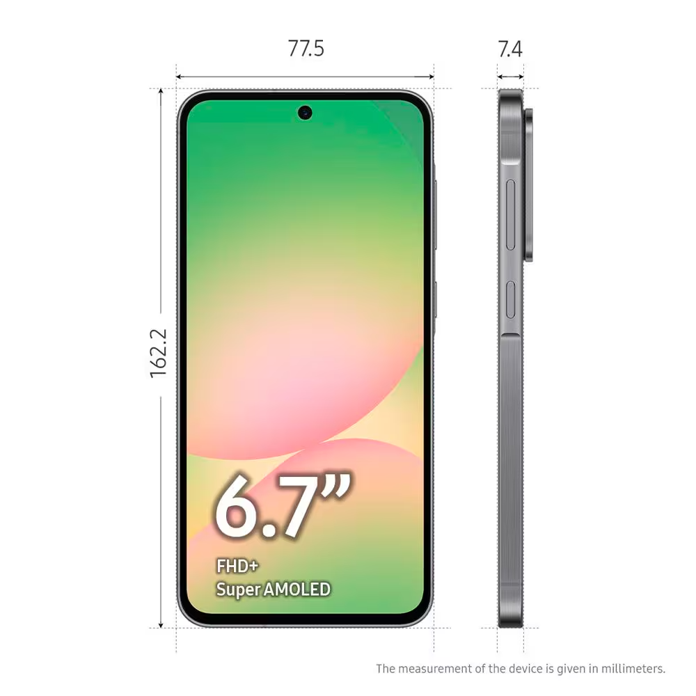 SMARTPHONE SAMSUNG GALAXY A56 5G, 256GB, 8GB RAM, PRETO, CAMERA DE 50MP, TELA SUPER AMOLED 6.7",IP67