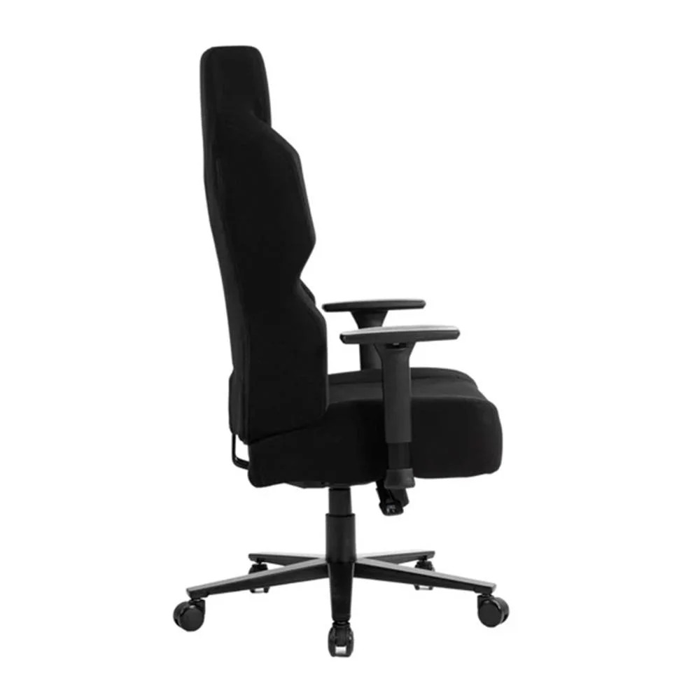 CADEIRA GAMER ELEMENTS MAGNA, APOIO DE BRAÇO 4D, 130KG, RECLINÁVEL, LINHO FINO, PRETA