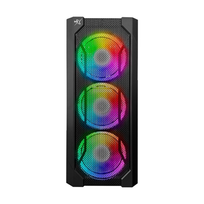 GABINETE GAMER ATX BRX TITAN, MID-TOWER, VIDRO TEMPERADO RGB, C/ 3 FANS S/ FONTE