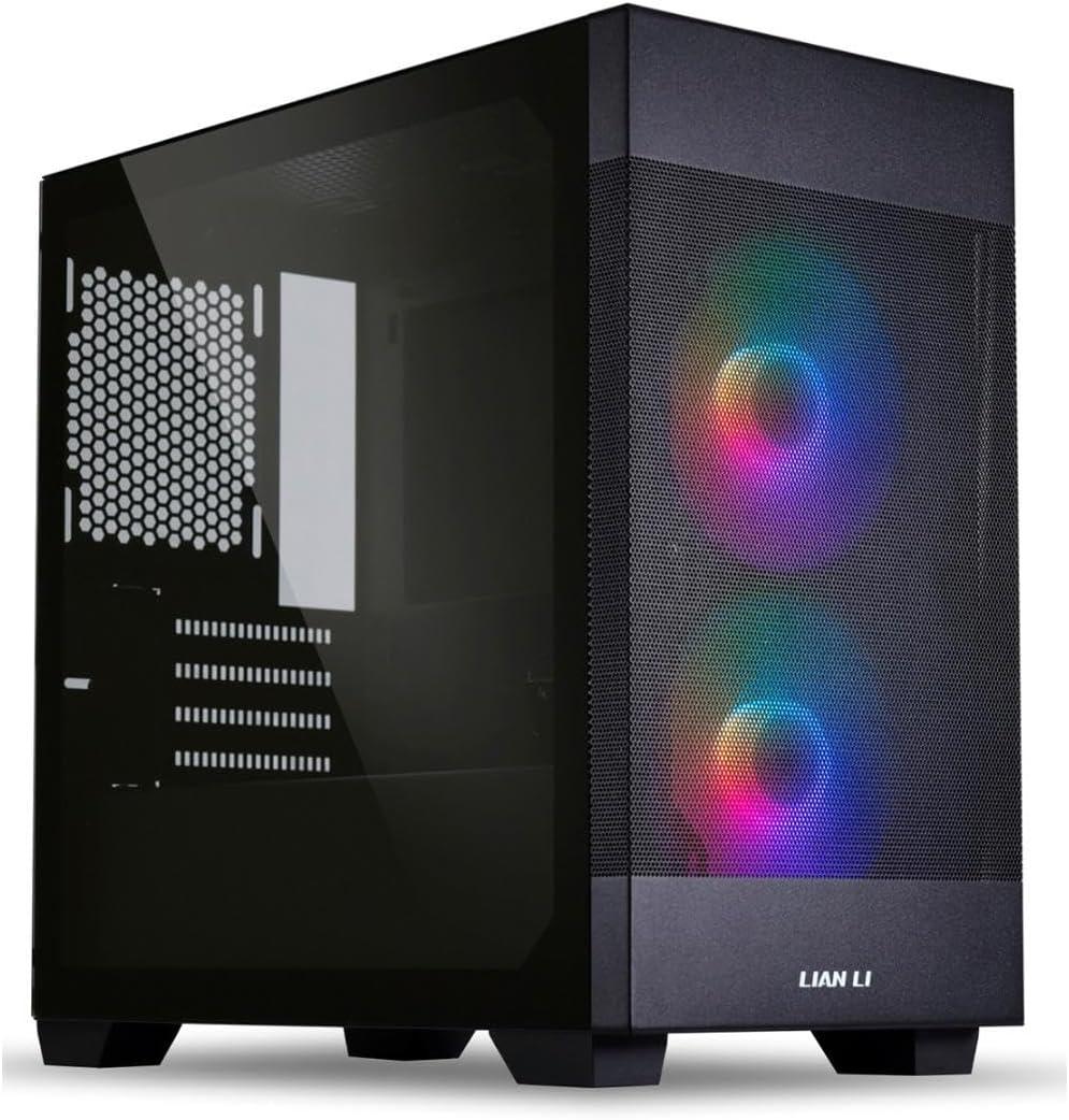 GABINETE GAMER ATX LIAN LI LANCOOL 205M, MESH, RGB, MID-TOWER, VIDRO TEMPERADO, C/ 2 FANS - PRETO