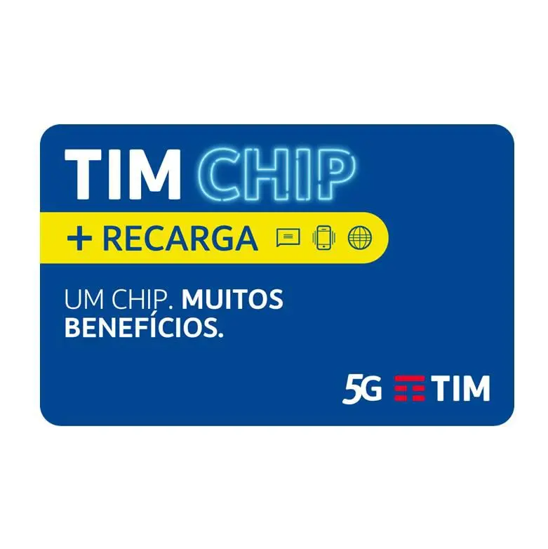 CHIP DE CELULAR 5G, TIM PRÉ PAGO COM RECARGA