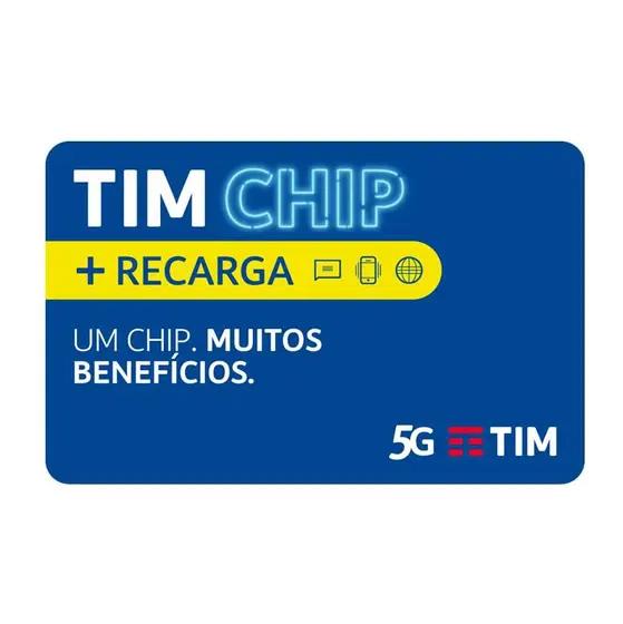 CHIP DE CELULAR 5G, TIM PRÉ PAGO COM RECARGA