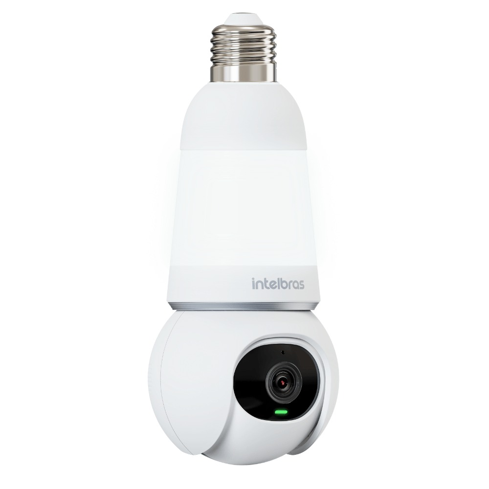 CAMERA LAMPADA INTELIGENTE WI-FI INTERNA 3MP, 360º, MIC E ALTO FALANTE, BIVOLT