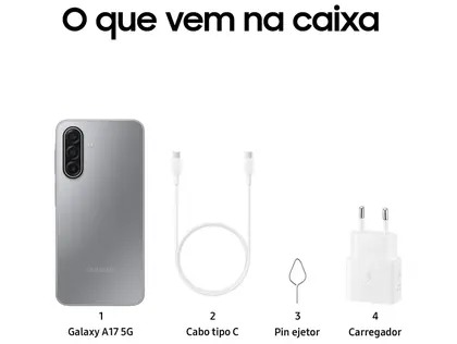 SMARTPHONE SAMSUNG GALAXY A17 5G, 128GB, CINZA