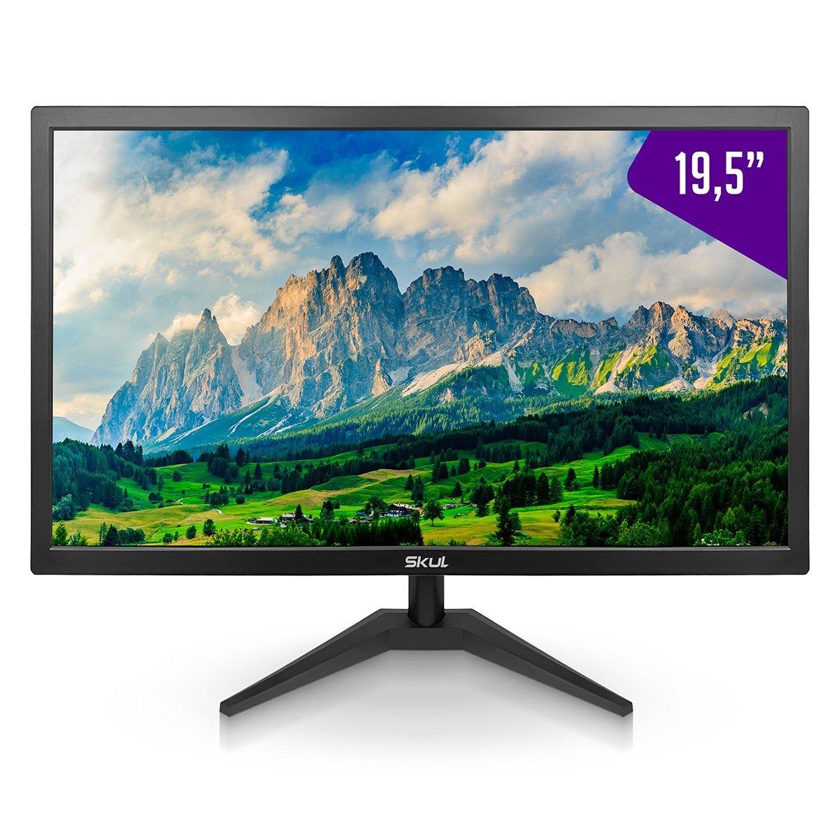 MONITOR LED 19,5'' SKUL OFFICE 1600 X 900 5MS HDMI+VGA VESA 75X75 - PRETO