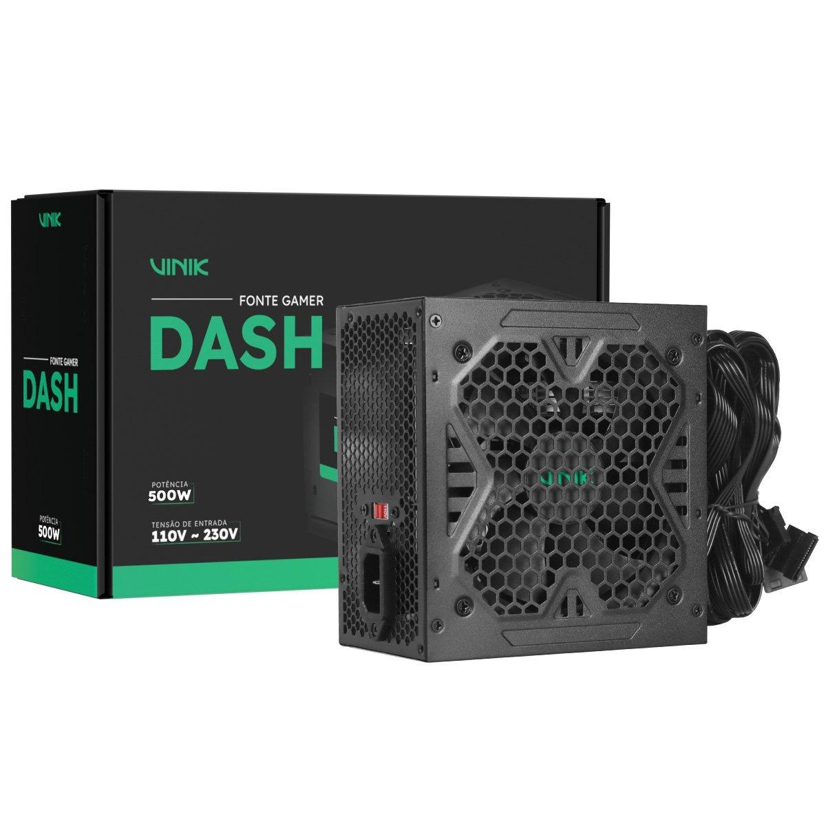 FONTE GAMER VINIK DASH 400W PRETO