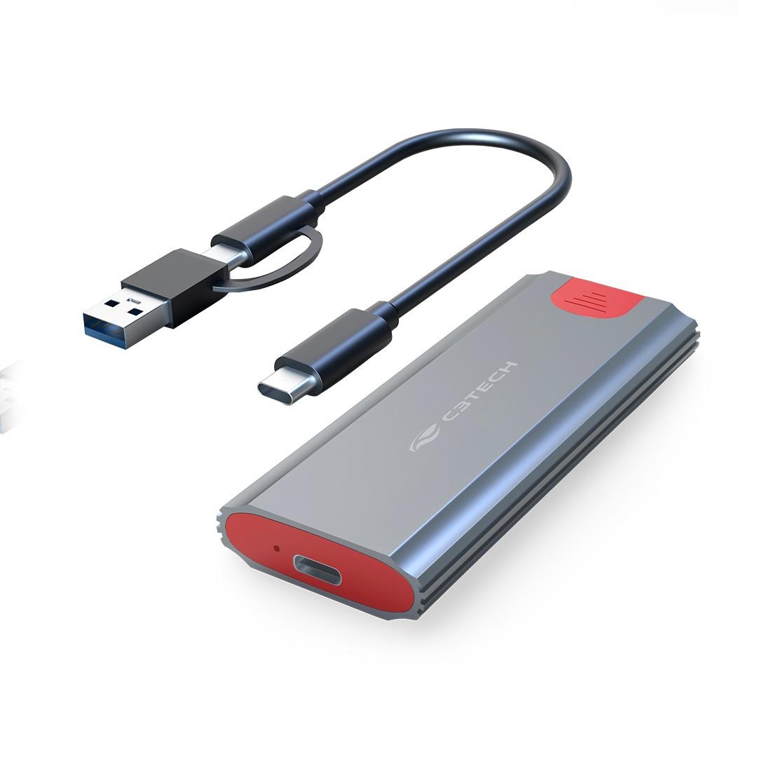 Gaveta para SSD Externo M.2 NVMe e SATA OTG - C3Tech