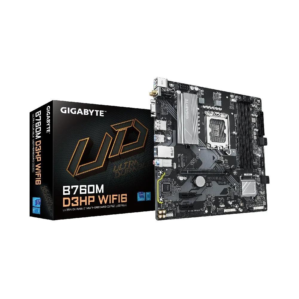 PLACA MAE LGA 1700 GIGABYTE B760M D3HP WI-FI6, 4X DDR5, MATX, 12/13/14 GER
