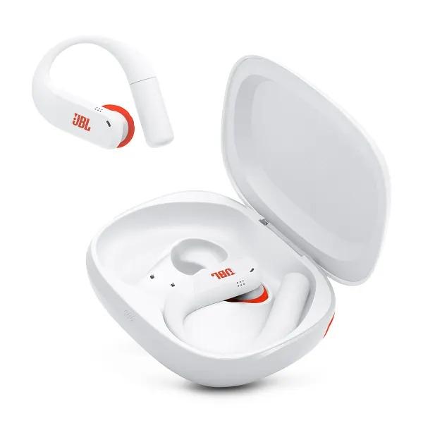 FONE DE OUVIDO JBL ENDURANCE PEAK 4 BRANCO, 4 MICROFONE, BT 5.2 - JBLENDUPEAK4BLKLBR2