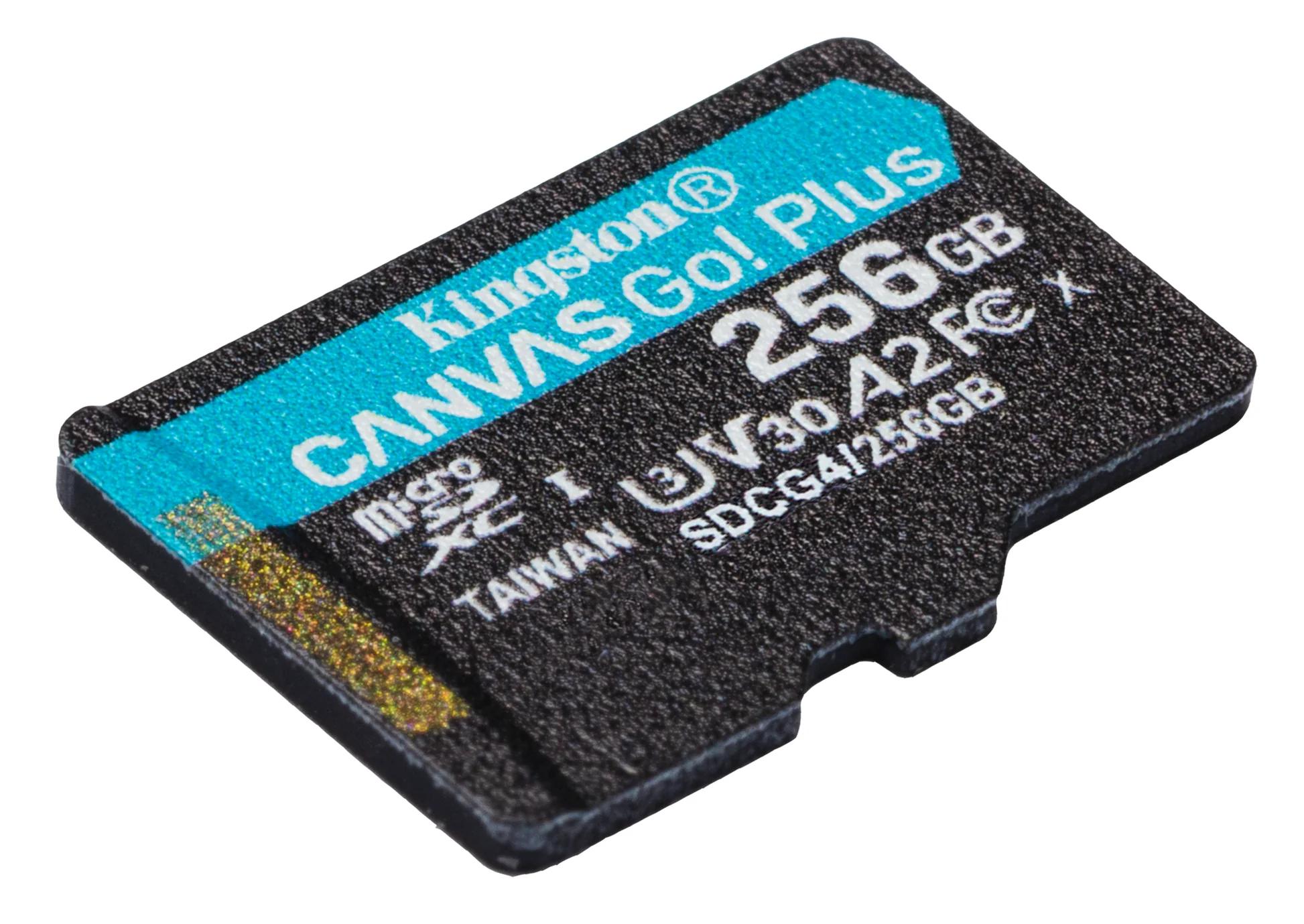 CARTÃO DE MEMÓRIA MICRO SD 256GB CLASSE 10 U3 V30 CANVAS GO PLUS 200MB/S + ADAPTADOR SD - SDCG4