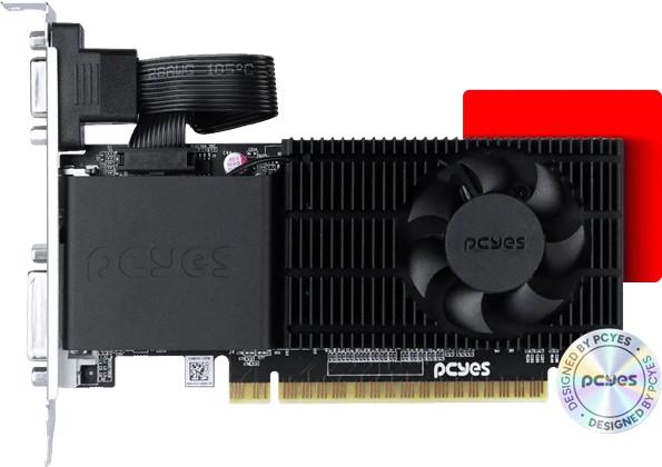 Placa de Vídeo Nvidia GT730 4BG DDR5 64 Bits Edge Low Profile Single Fan - PCYes