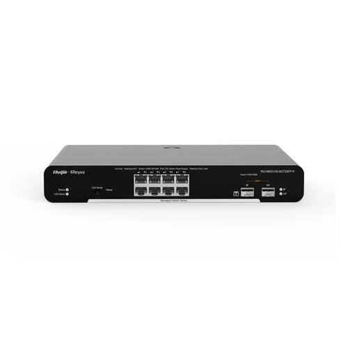 SWITCH POE GERENCIAVEL L2 RUIJIE 8 PORTAS GIGABIT ETHERNET + 2 PORTAS SFP - RUIJIE/REYEE