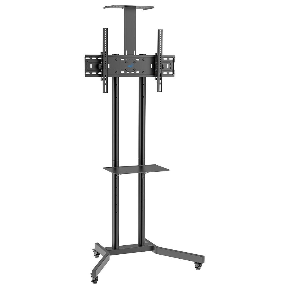 Suporte Pedestal com Rodas e 7 Niveis de Regulagem de Altura para Tvs de 32'' a 75'' Preto - A06V6_S