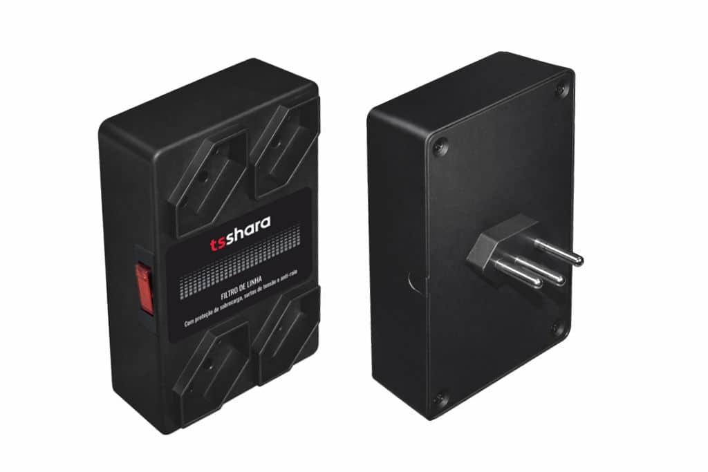 FILTRO DE LINHA PROTETOR ANTI RAIO 4 TOMADAS 10A BIVOLT - TS SHARA