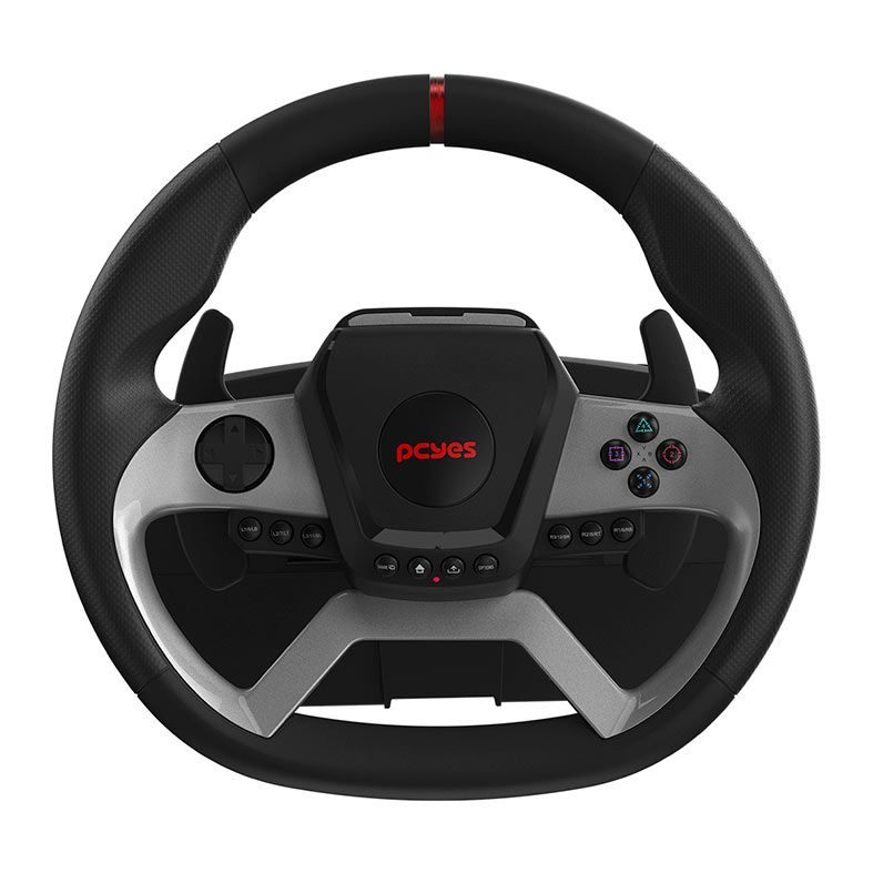 VOLANTE GAMER PCYES W270 P/ PC, XBOX E PS4 COM PEDAIS E CAMBIO
