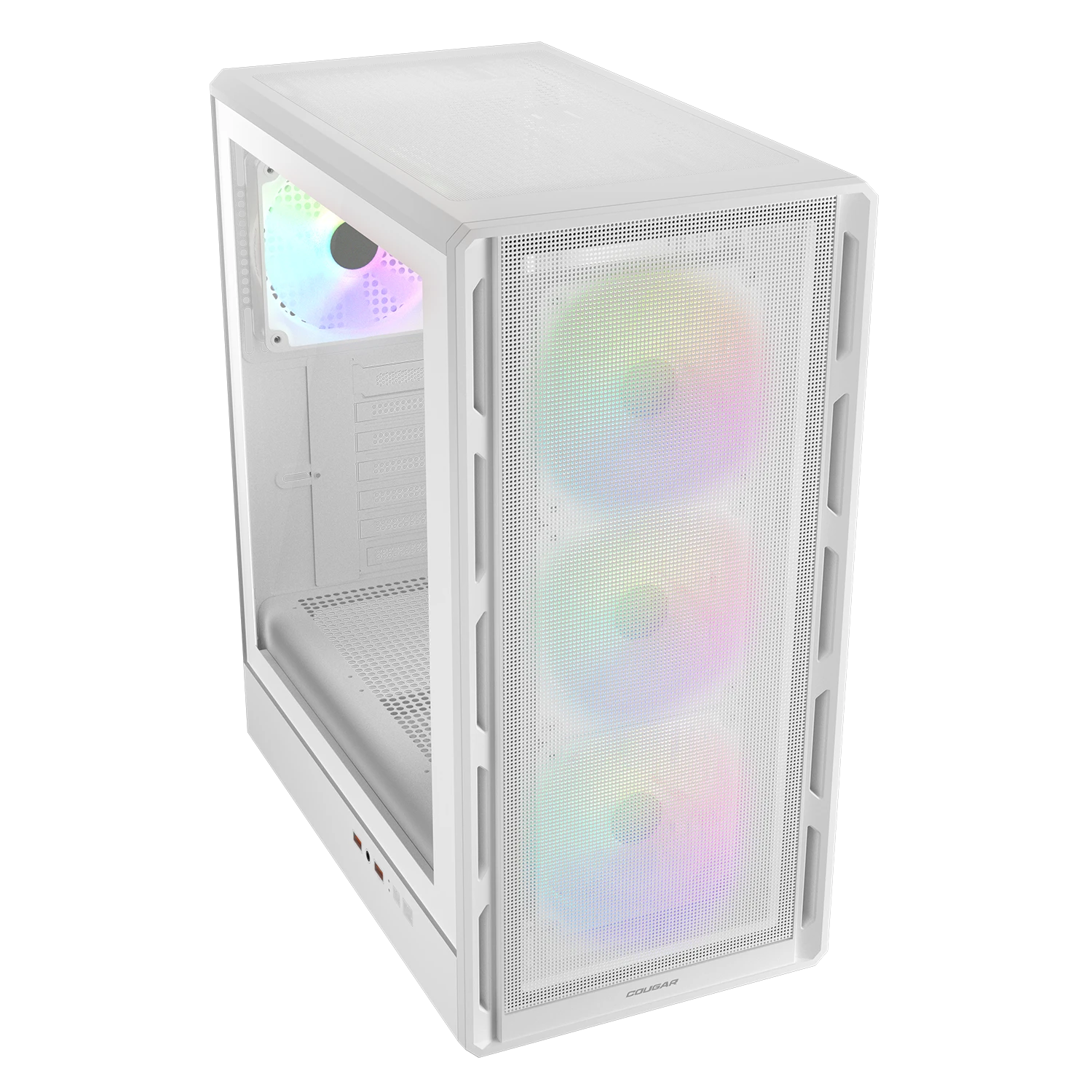 GABINETE GAMER MID TOWER COUGAR AIRFACE PURE RGB BRANCO C/ 4 FANS - 382GA50.0002