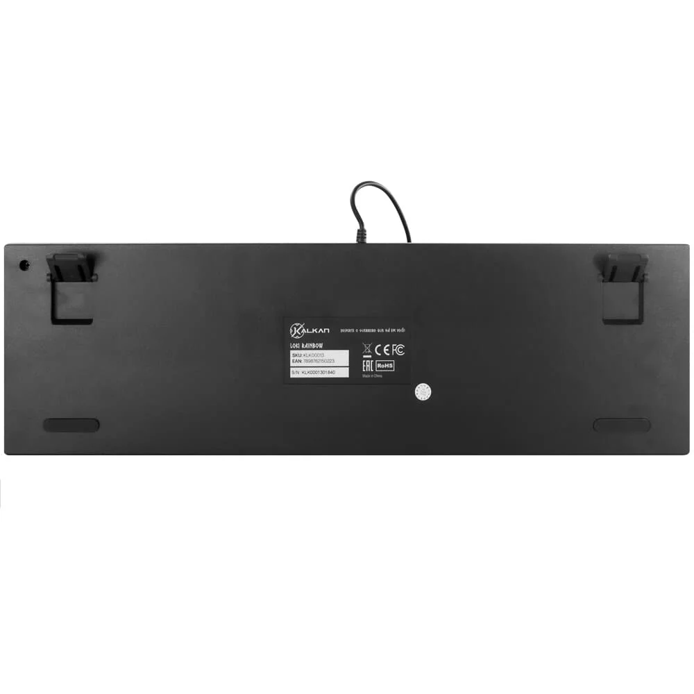 TECLADO GAMER MECANICO KALKAN LOKI 100% RGB SWITCHES YH MARROM USB ABNT2 PRETO - KLK00013