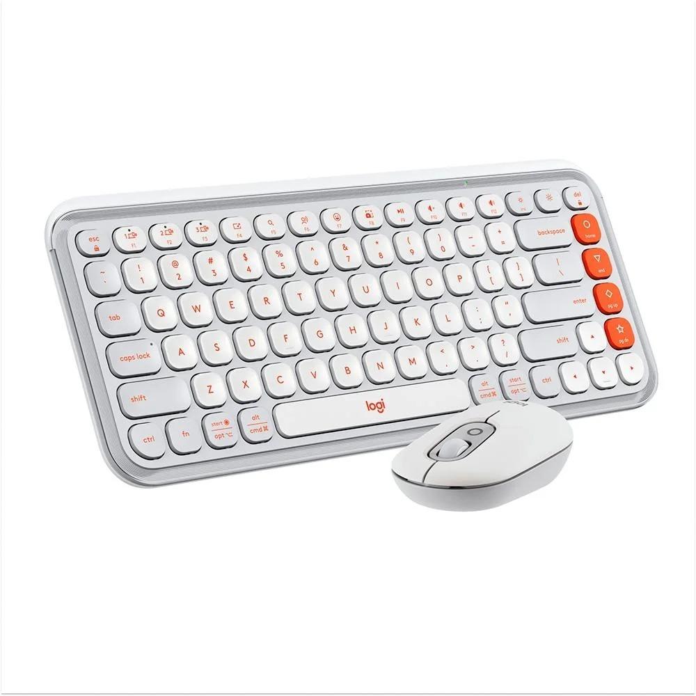 TECLADO E MOUSE SEM FIO LOGITECH POP ICON SILENCIOSO, TECLAS ...