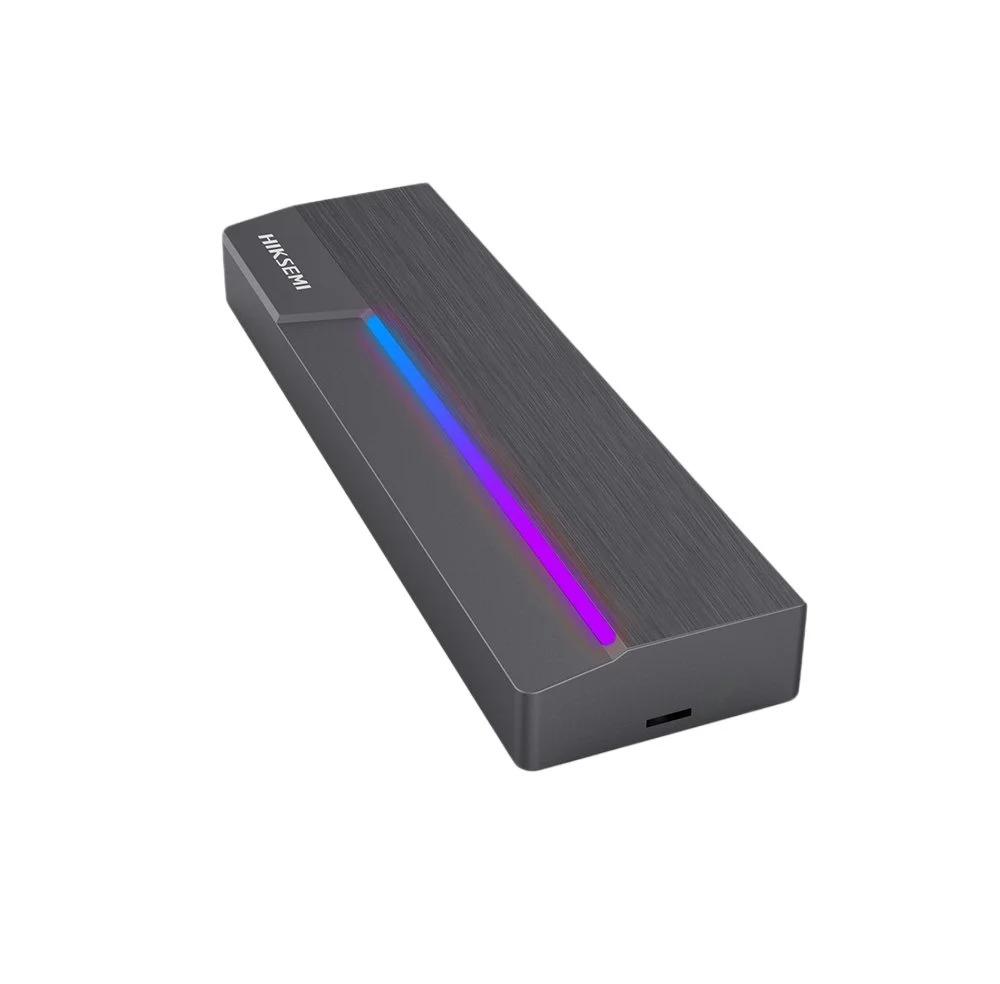 Case Externo USB 3.2 Tipo-C para SSD M.2 NVMe & SATA com ASUS Aura RGB Sync