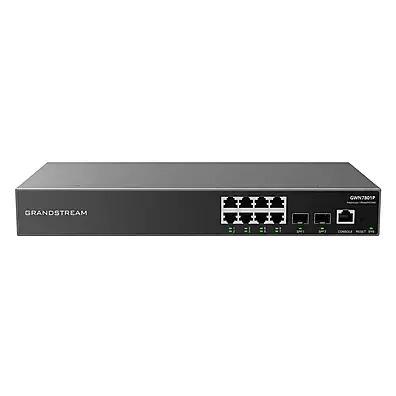 SWITCH GRANDSTREAM GWN7801P 8 PORTAS GIGABIT POE + 2 SFP GERENCIAVEL LAYER 2+