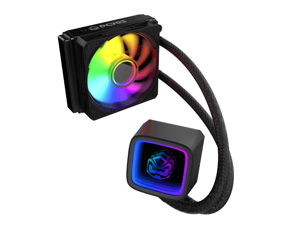 WATER COOLER PCYES TUNDRA BLACK VULCAN ARGB 120MM - WCTBK120