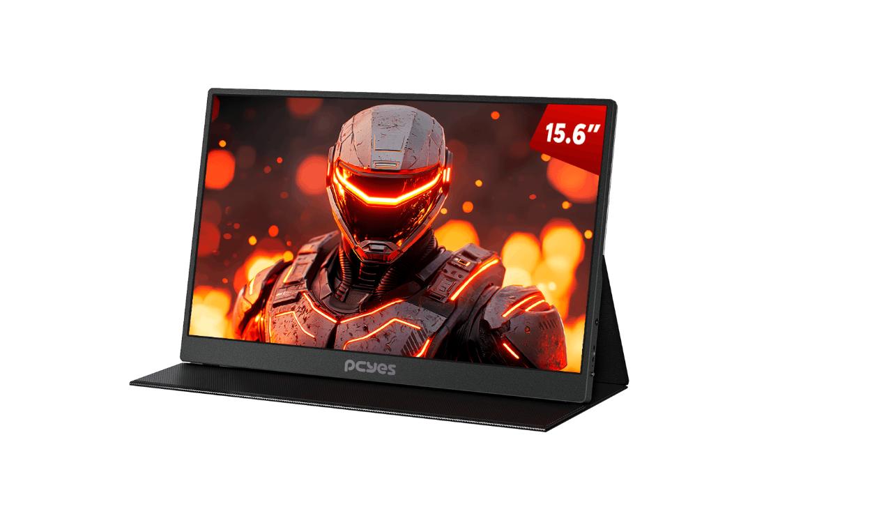 Monitor Portátil PCYes Quartzo Q15F 15,6" Flat FHD IPS 60Hz 5ms Mini HDMI/USB C - PMPQ15F60BV