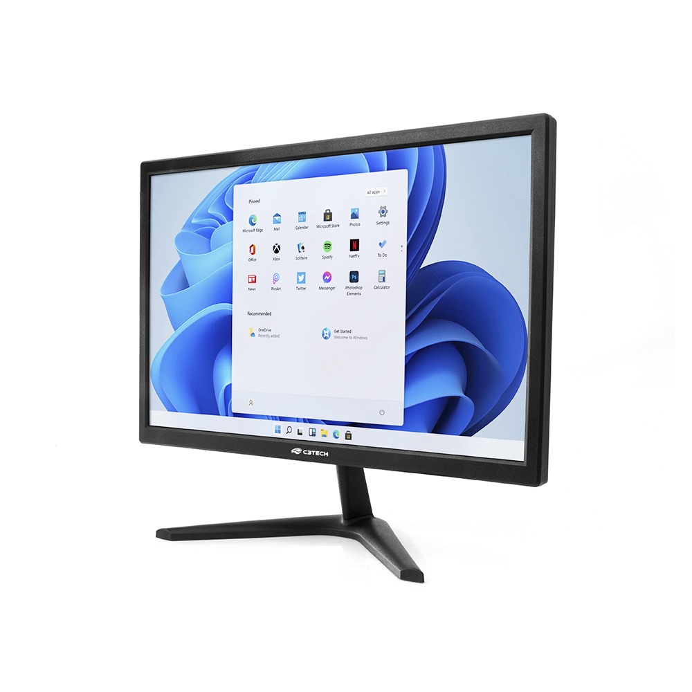 MONITOR LED 19" C3 TECH MR-19, HDMI/VGA, VESA 75X75, PAINEL VA, 1440X900 - PRETO