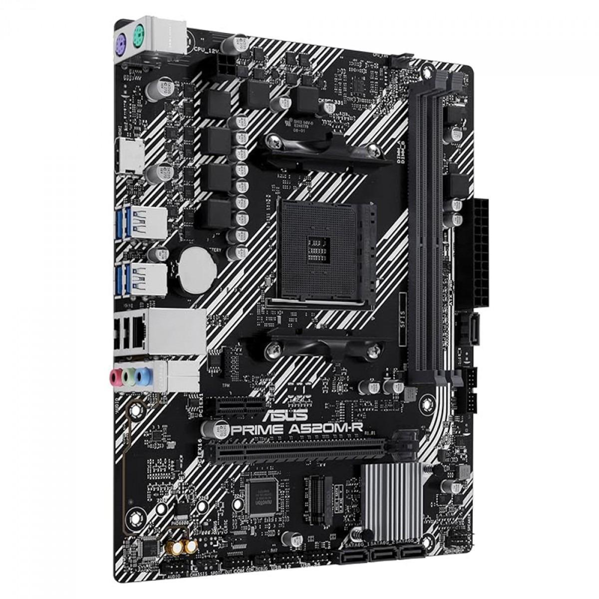 Placa Mãe ASUS Prime A520M-K AM4, DDR4, MATX, M.2, VGA/HDMI
