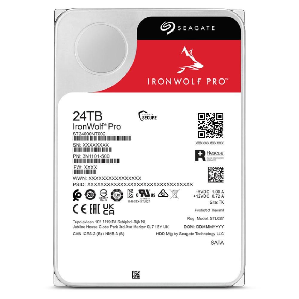 Hard Disk SATA III 24TB Seagate Ironwolf Pro 7200RPM 512MB 3,5" NAS