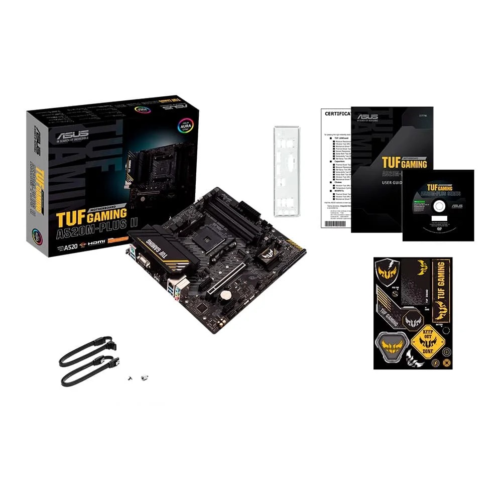 PLACA MAE ASUS TUF GAMING A520M-PLUS II, AMD AM4, MATX, DDR4, M.2, HDMI/DP/VGA
