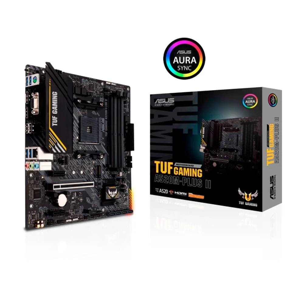 PLACA MAE ASUS TUF GAMING A520M-PLUS II, AMD AM4, MATX, DDR4, M.2, HDMI/DP/VGA