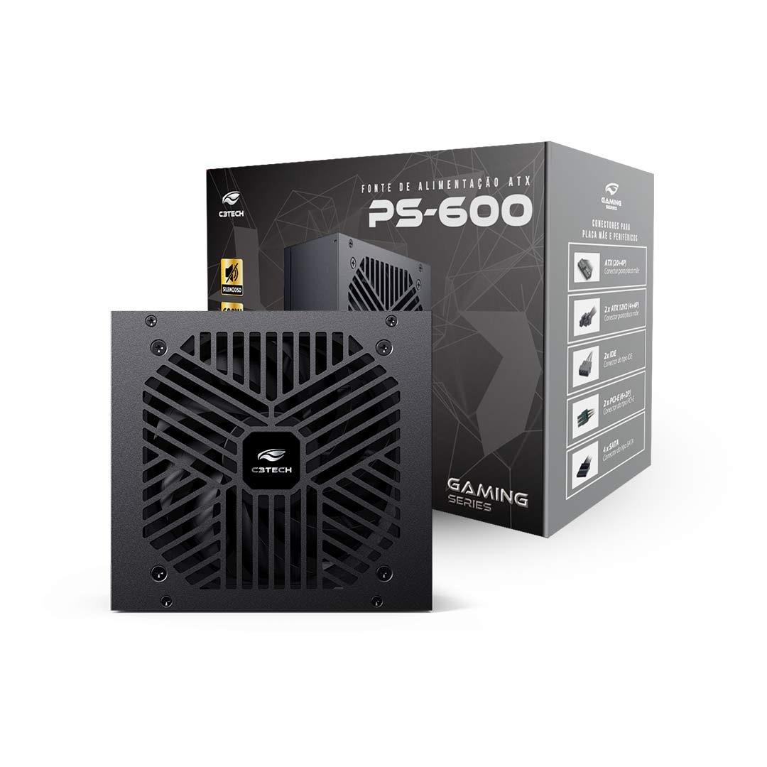 FONTE ATX 600W PS-600BK C3 TECH