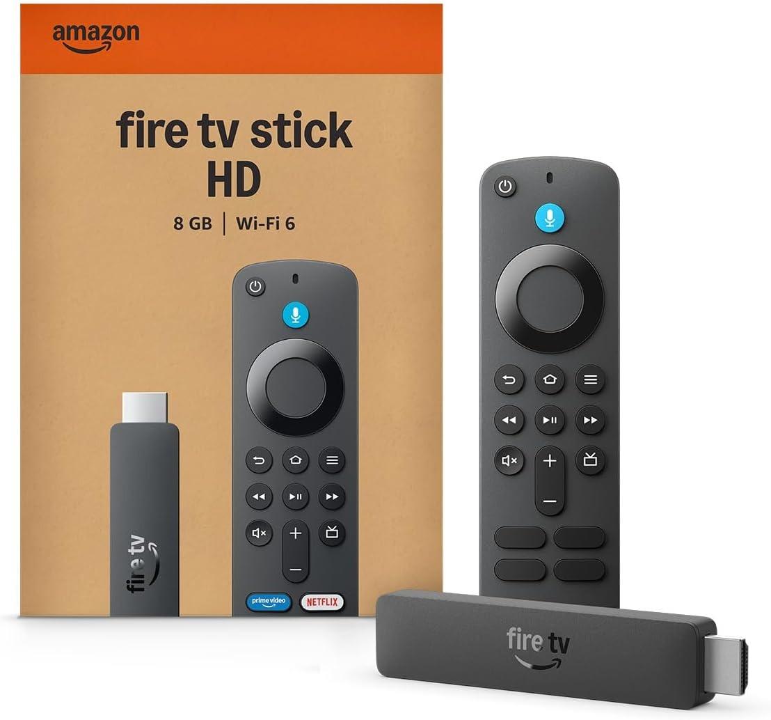 FIRE TV STICK HD,CONTROLE REMOTO POR VOZ C/ ALEXA,ALIMENTADO PELA TV,CONFIGURAÇÃO SIMPLES-B0DVK166SV