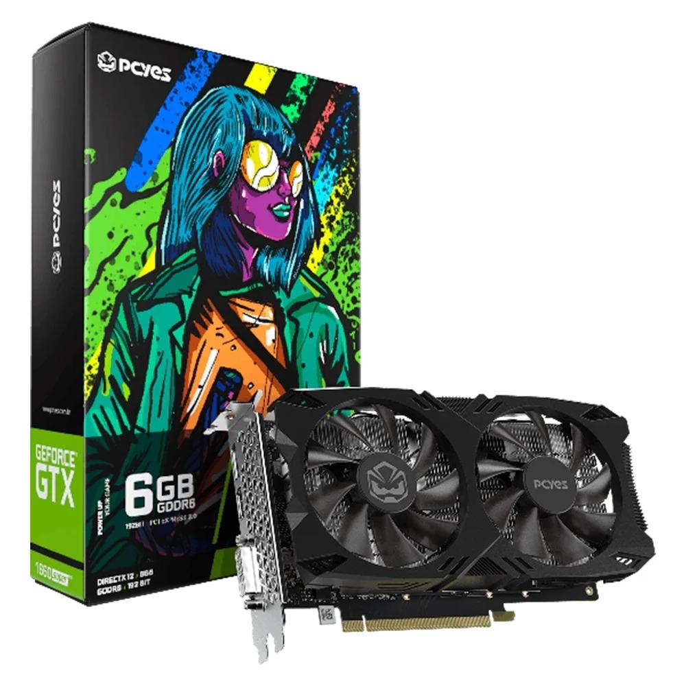 PLACA DE VÍDEO GTX 1660 SUPER 6GB GDDR6 192 BITS FULL SIZE DUAL FAN PVX1660S62F