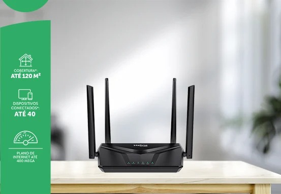 ROTEADOR INTELBRAS WI-FI 5 AC1200 DUAL BAND MU-MIMO W5-1200GS 4 ANTENAS