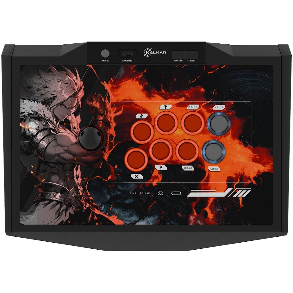 Controle Arcade Kalkan Vortex Preto Compatível com PC, PS3, PS4, Xbox 360, Xbox One e Nintendo Switc