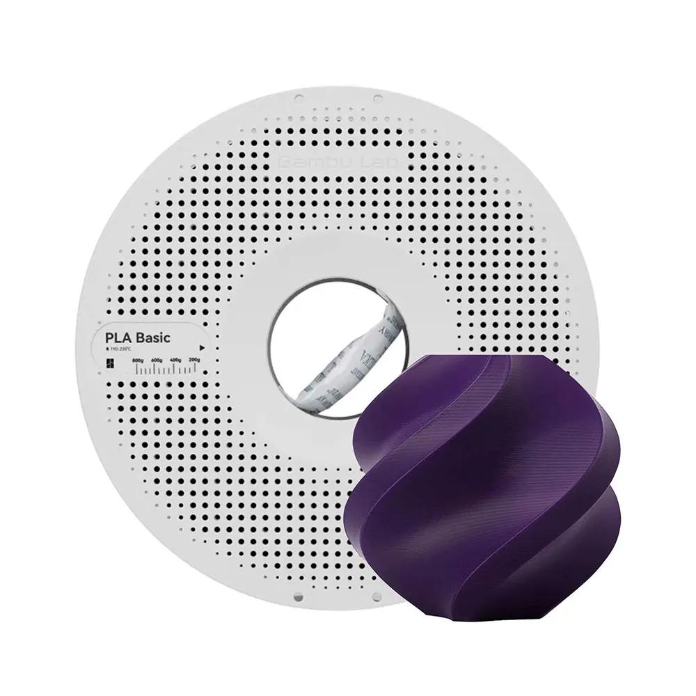 FILAMENTO IMPRESSORA 3D PLA BASIC BAMBU LAB 1.75MM 1KG, TECNOLOGIA RFID, ROXO ÍNDIGO A00-P2