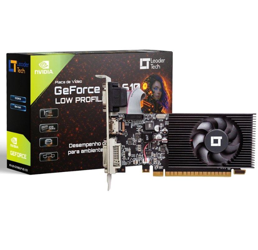 Placa de Vídeo Leadertech GeForce GT 610 Low Profile 1x 2GB - 64 Bits - DVI/HDMI/VGA
