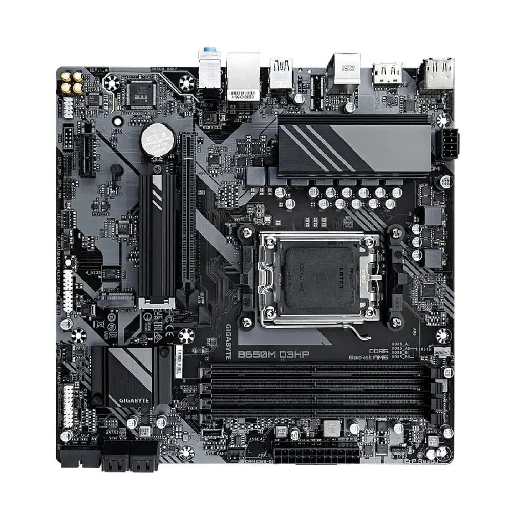 Placa Mãe Gibabyte B650M D3HP AM5, DDR5, M-ATX, Chipset AMD B650, USB-C, LAN 2.5GBE
