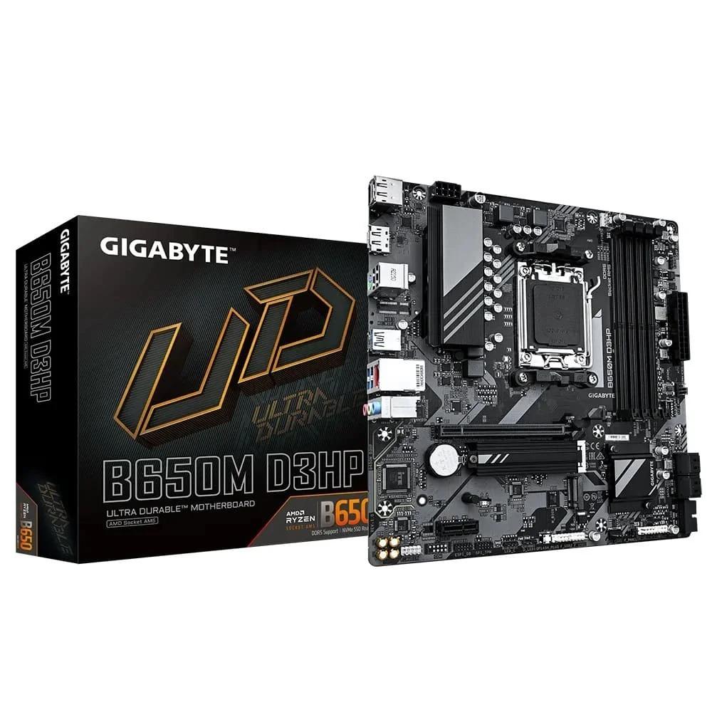 Placa Mãe Gibabyte B650M D3HP AM5, DDR5, M-ATX, Chipset AMD B650, USB-C, LAN 2.5GBE