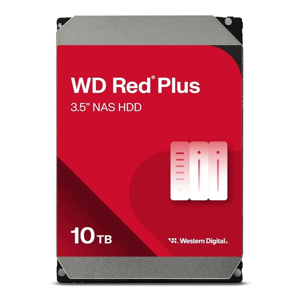 HARD DISK SATA III 10TB 7200RPM 512MB CACHE WD RED PLUS 3,5" P/ NAS