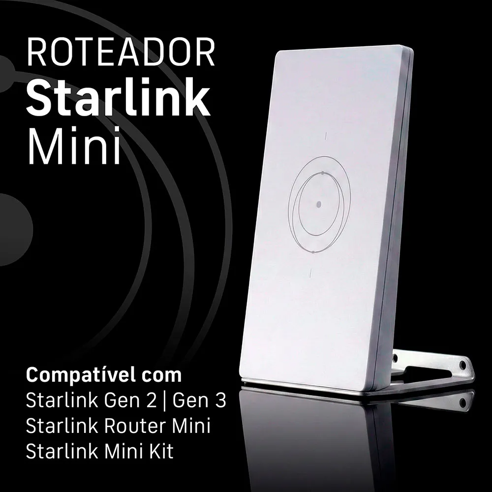 Roteador Starlink Mini Gen 3 com Wi-Fi 6, Tri-Band, Mesh e IP56 UTR-251