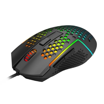 MOUSE GAMER REDRAGON REAPING RGB 12400DPI 6 BOTOES PRETO