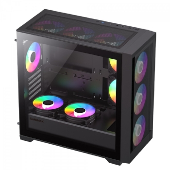 GABINETE GAMER GAMEMAX DEFENDER LATERAL VIDRO M-ATX/MINI-ITX S/ FONTE S/ FANS - PRETO